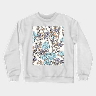 Blue Vervain Flower Pattern - Wildflower Illustration Crewneck Sweatshirt